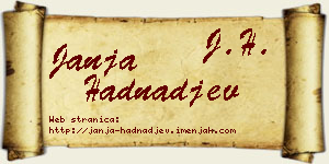 Janja Hadnađev vizit kartica
